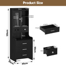 Advwin 125cm Tall Bedside Table with Charging Station