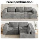 Advwin 3 Seater Chenille Fabric Modular Sectional Sofa