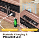 Advwin 20"+14" Hardshell Luggage Set with Silent Wheels