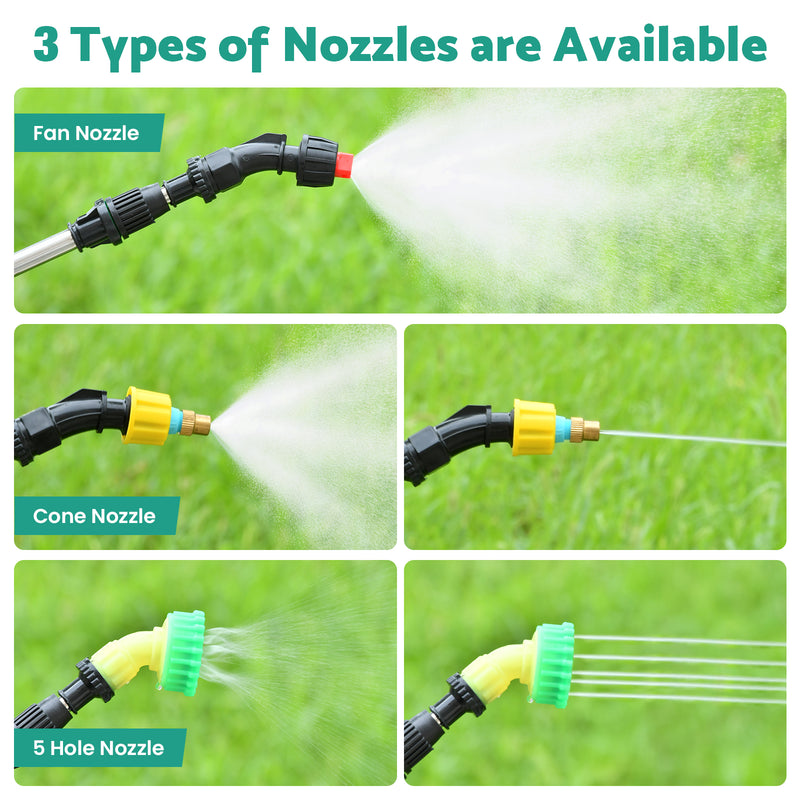 Advwin 5L Electric Garden Sprayer with 3 Mist Nozzles
