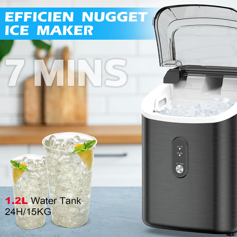 Advwin Nugget Ice Maker with Self-Cleaning