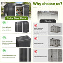 Advwin 8 x 4 FT Galvanised Steel Garden Shed