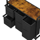 Advwin 4 Section Rolling Laundry Basket with Storage Shelf