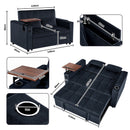 Advwin 3-in-1 Velvet Convertible Sofa Bed