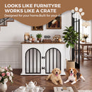 Advwin Dog Crate Furniture End Table with 3 Doors