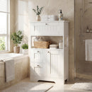 Advwin Bathroom Floor Cabinet with Drawer & Shelf White