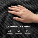 Advwin 83*90cm Corduroy Bean Bag Chair with Backrest