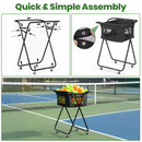 Advwin Foldable Tennis Pickleball Cart w/ Removable Ball Bag