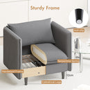 Advwin 90cm Accent Chair with Ottoman