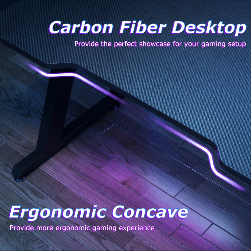 Advwin Computer Gaming Desk 140cm RGB LED