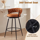 Advwin Set of 4 360° Swivel Bar Stools with Backrest