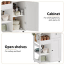 Advwin Kitchen Island Cart on Wheels with Cabinet