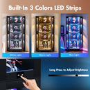 Advwin 4-Tier Corner LED Glass Display Showcase