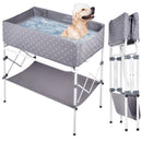 Advwin Elevated & Foldable Pet Grooming Bath Tub