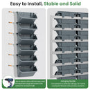 Advwin Wall Mounted Planter 18 Pots w/ Drip Irrigation Hose