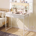 Advwin 80cm Small Desk w/ Monitor Stand & Pegboard