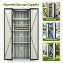 Advwin 3x2ft Galvanized Steel Garden Shed with Shelves