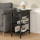 Advwin Side Table Flip Top Night Stand with Charging Station