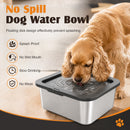Advwin 7.5L Stainless Steel No-Spill Dog Water Bowl