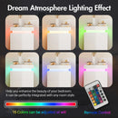 Advwin Set of 2 Bedside Table With Nightstand LED