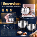 Advwin Stand Mixer with 5L & 3L Bowls 6 Speeds
