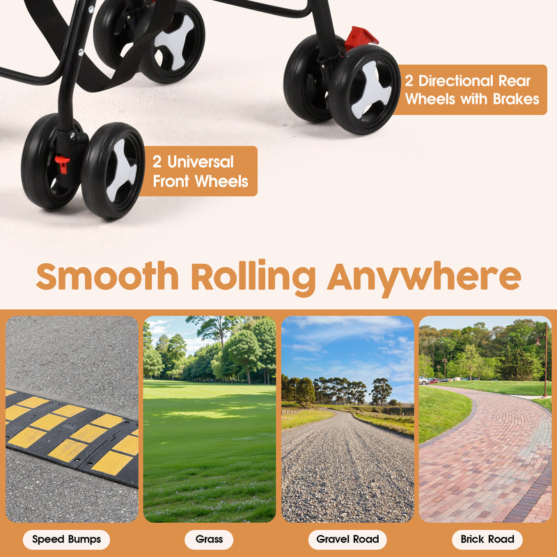 Advwin 3-in-1 Double Pet Stroller for Dogs and Cats