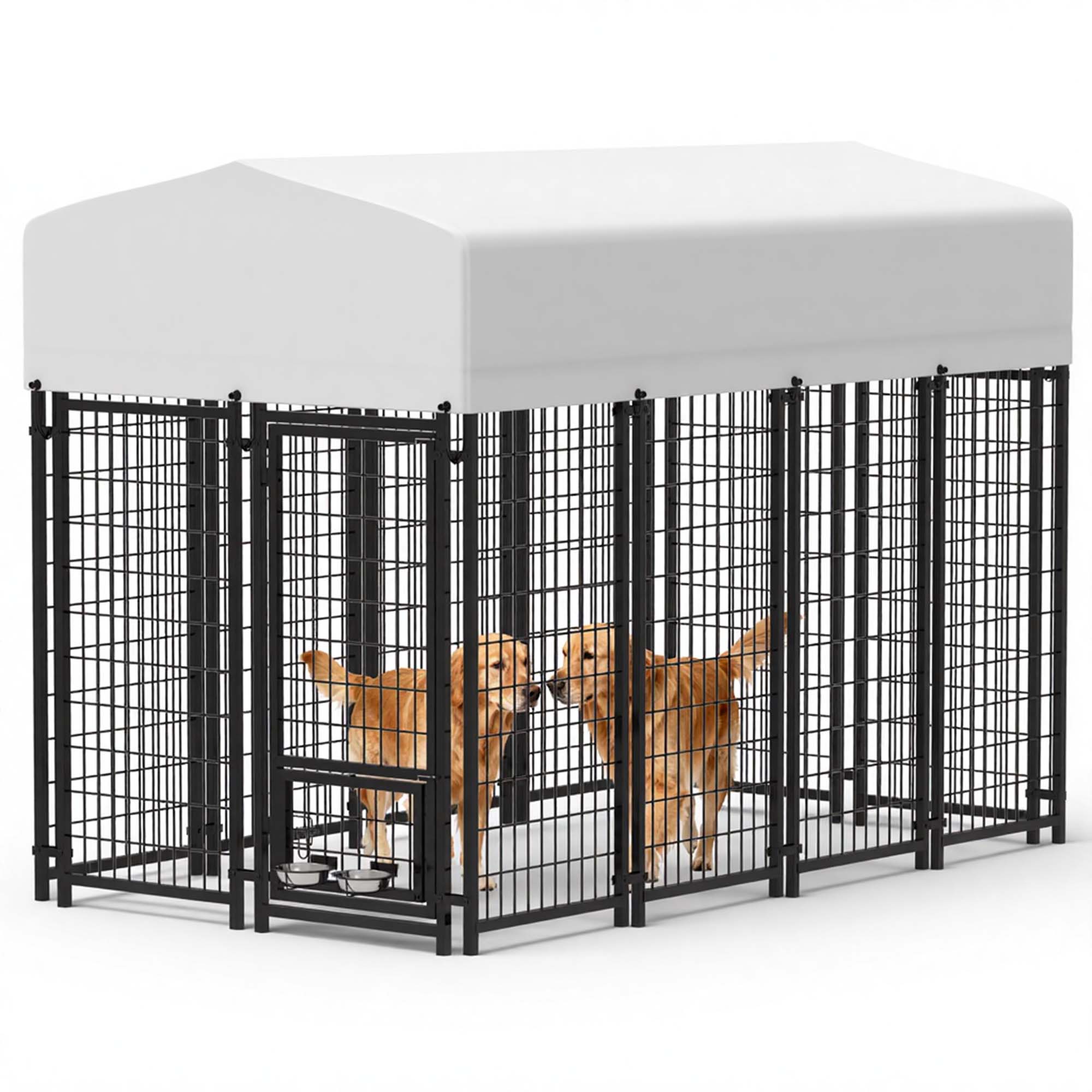 Advwin Dog Cage with UV-Resistant Waterproof Roof