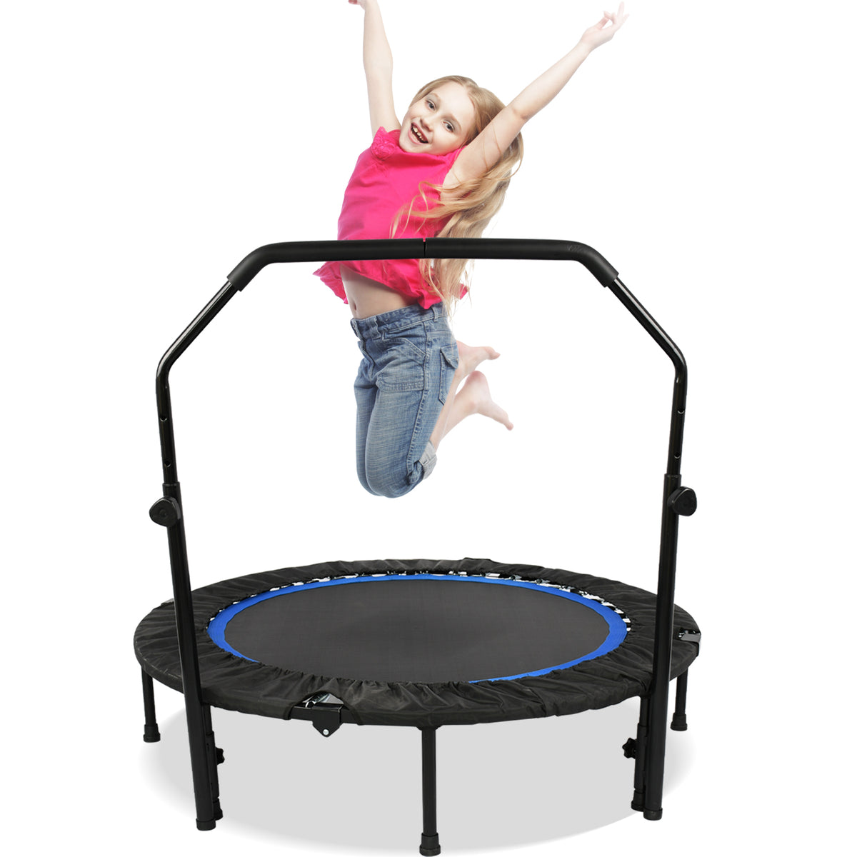 Advwin 48 inch Foldable Trampoline w/Adjustable Handle