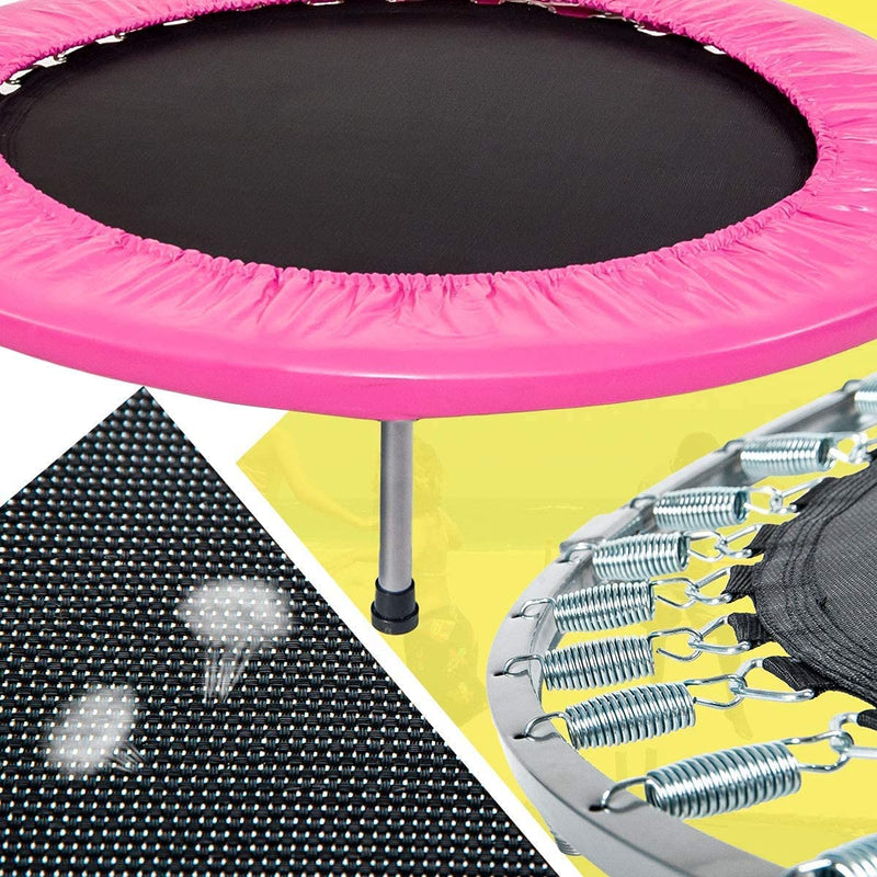 Advwin 36” Mini Trampoline Rebounder Handrail Foldable