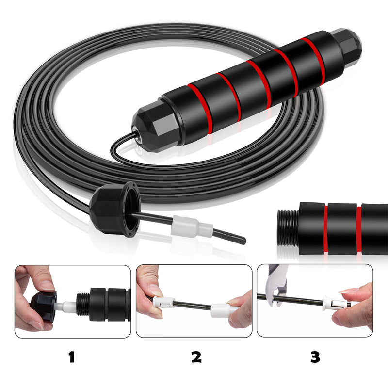 Advwin 3m Weighted Jump Rope No-knot Skipping Rope