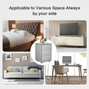 Advwin Mirrored Bedside Table 3 Drawers