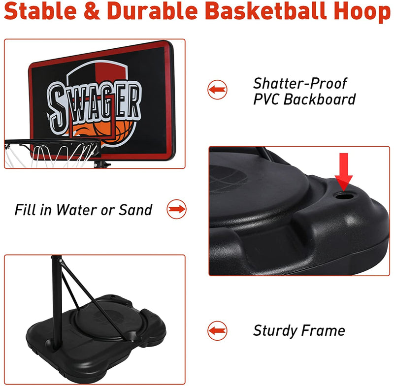 Advwin Adjustable Portable Basketball Hoop Stand