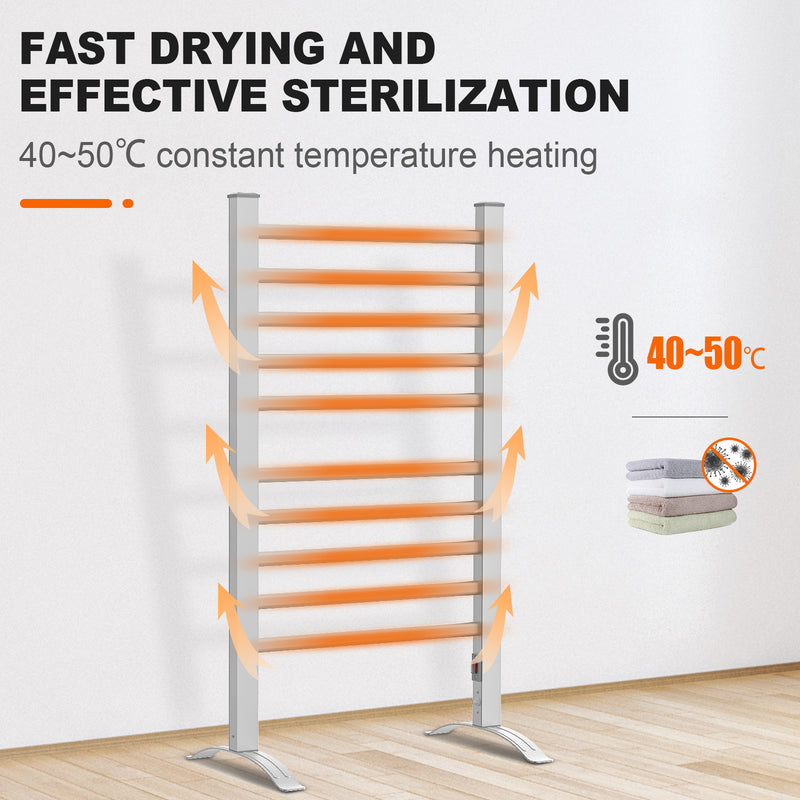 Advwin Electric Heated Towel Rail Wall Mounted & Standing