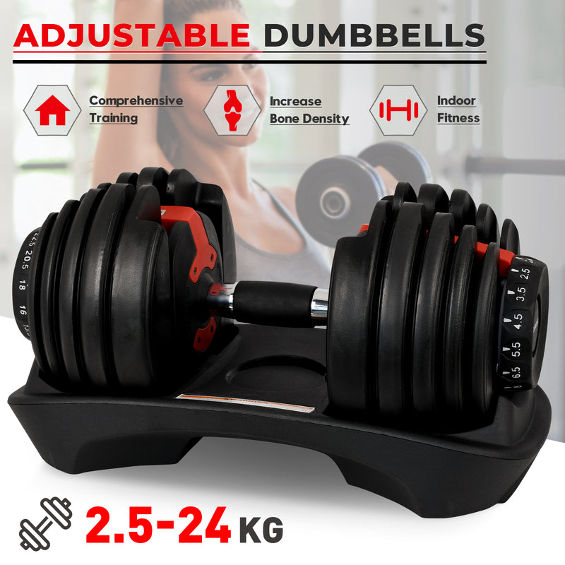 Advwin 24kg Adjustable Anti-Slip Handle Dumbbell