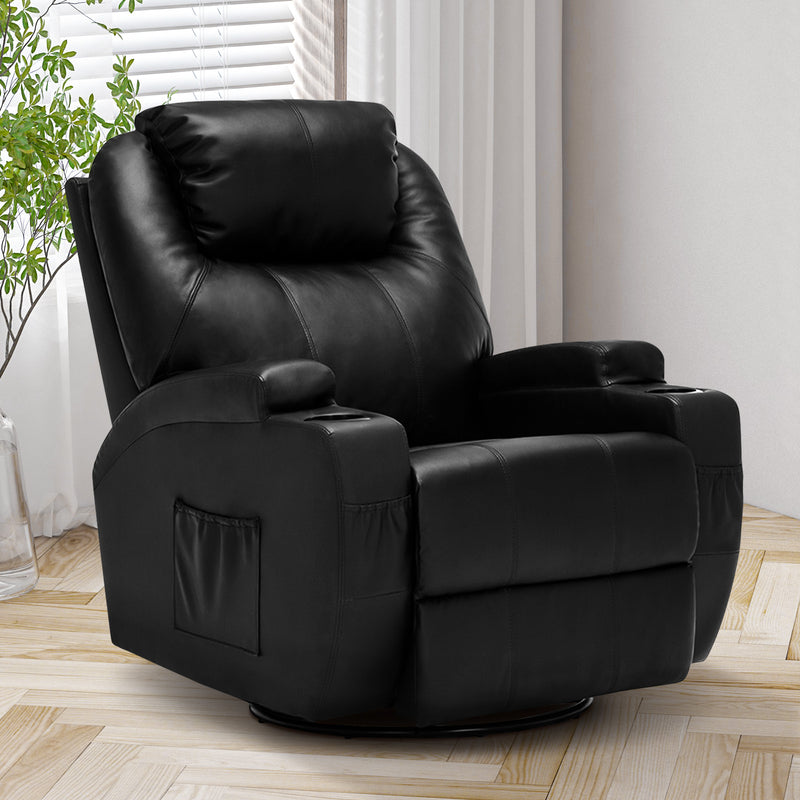 Advwin Recliner Massage Chair Sofa PU Leather