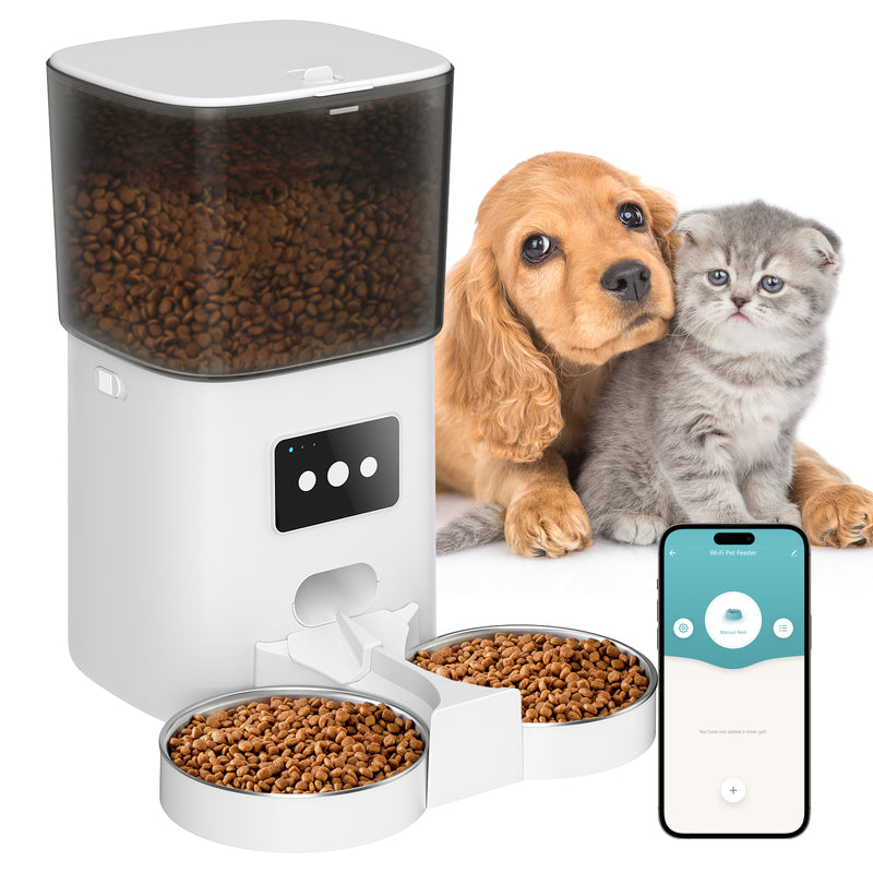 Advwin Wifi Double Bowl 6L Automatic Pet Feeder