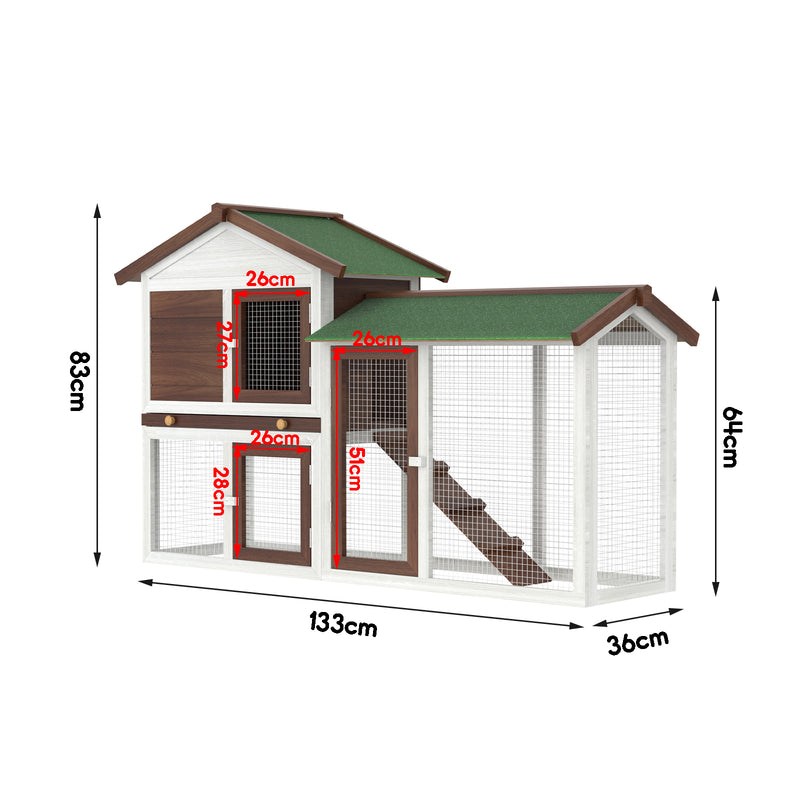 Advwin Rabbit Hutch Chicken Coop Wooden