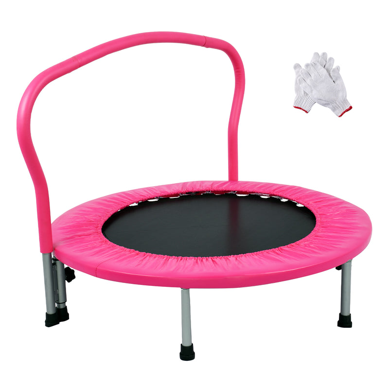 Advwin 36” Mini Trampoline Rebounder Handrail Foldable