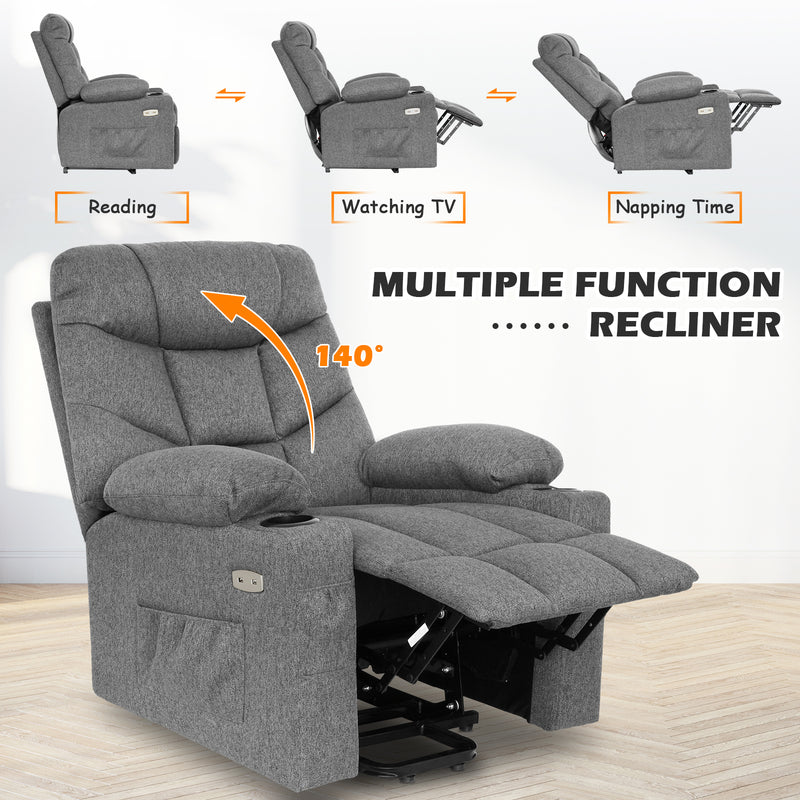 Advwin Massage Chair Electric Recliner Chairs Grey