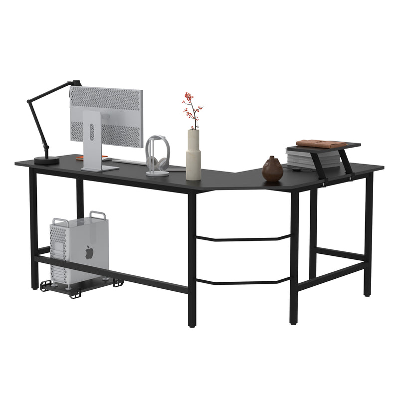 Advwin L-Shaped Corner Desk with Laptop Stand