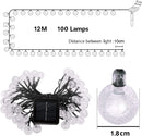 Advwin 12M Solar Powered LED Xmas Fairy Spherical String Lights