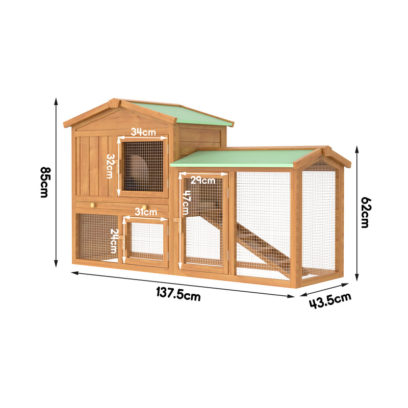 Advwin Rabbit Hutch Chicken Coop Wooden