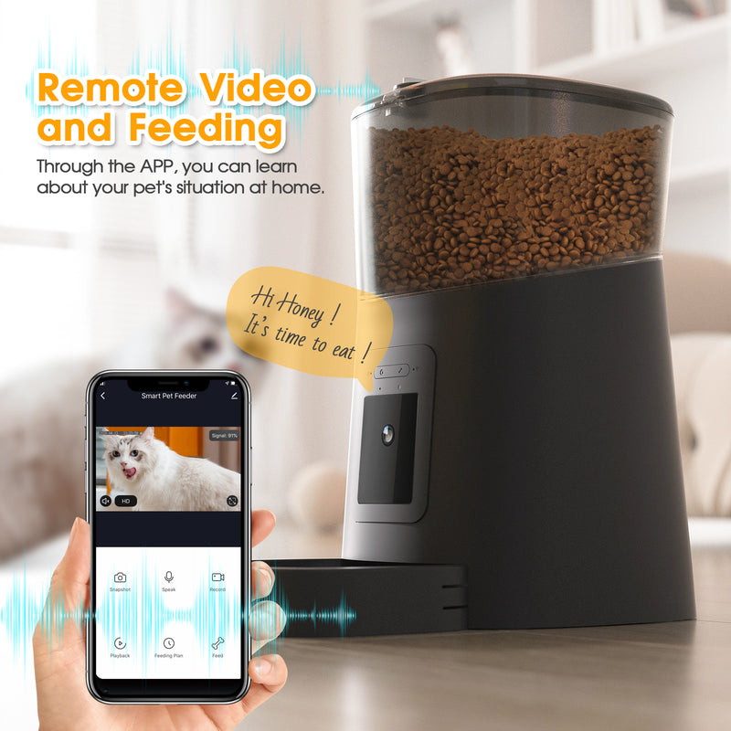 Advwin 1080P HD WiFi 6L Automatic Pet Feeder