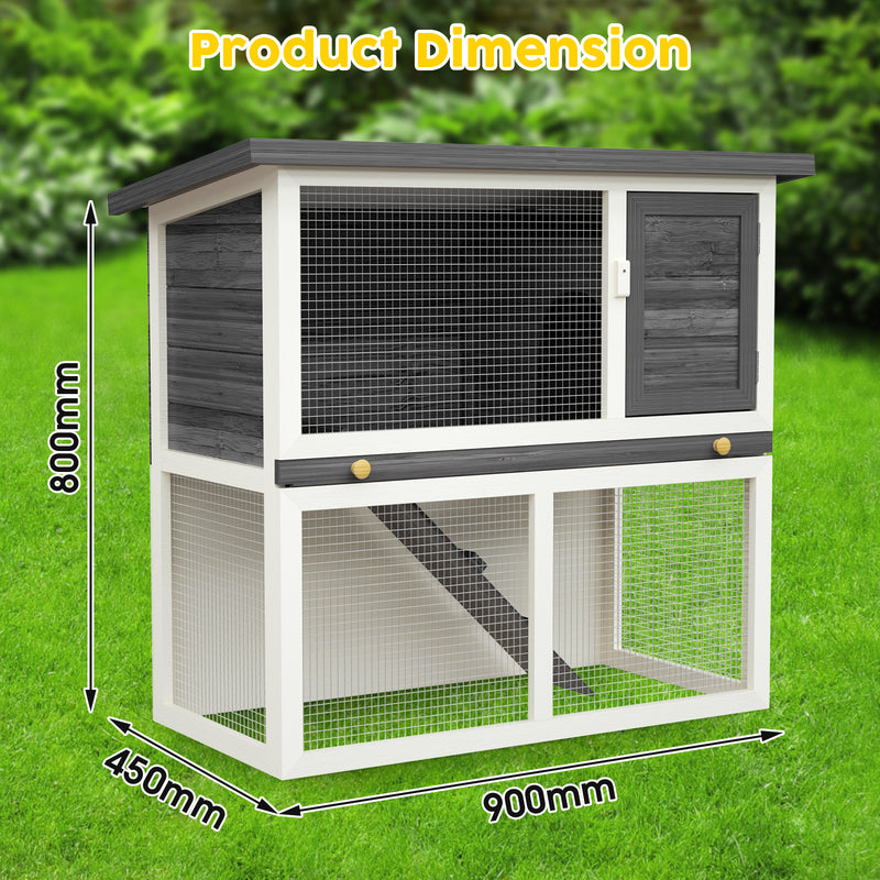 Advwin Wooden Pet Hutch Rabbit Cage House