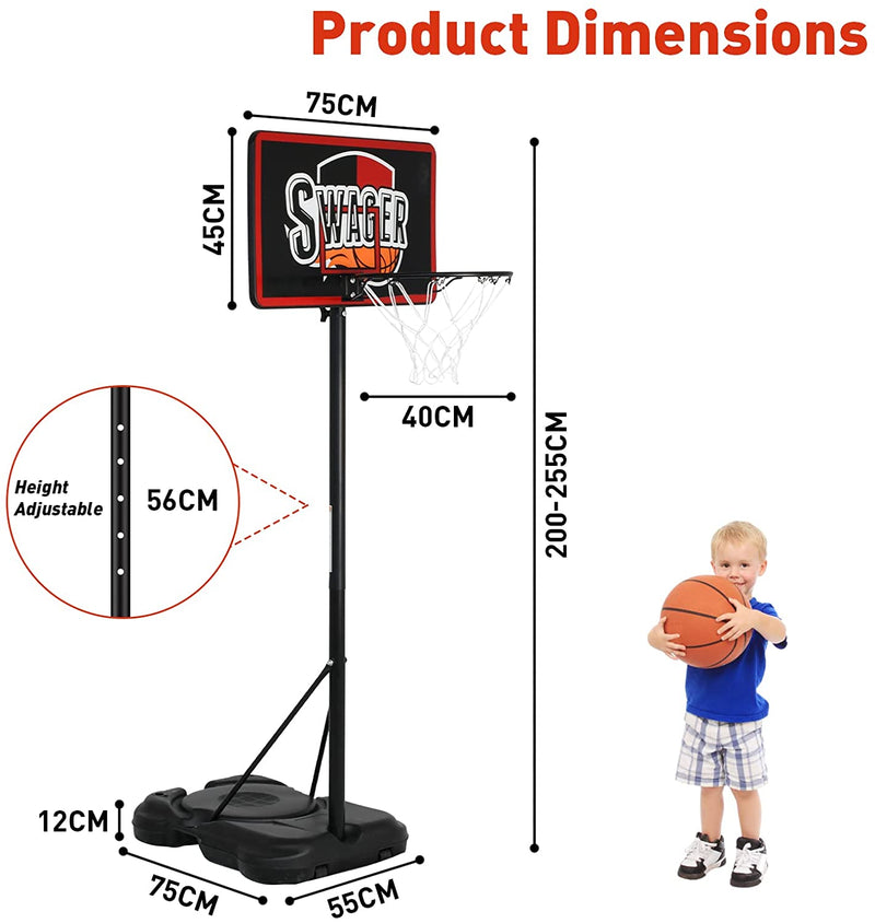 Advwin Adjustable Portable Basketball Hoop Stand