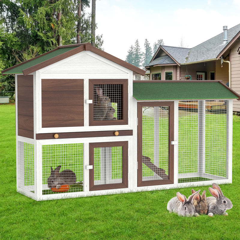 Advwin Rabbit Hutch Chicken Coop Wooden