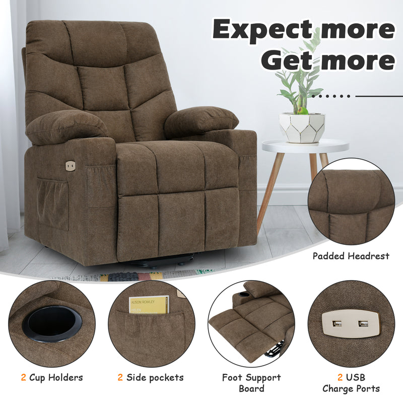 Advwin Recliner Chair 45-140 Degree tilt Brown