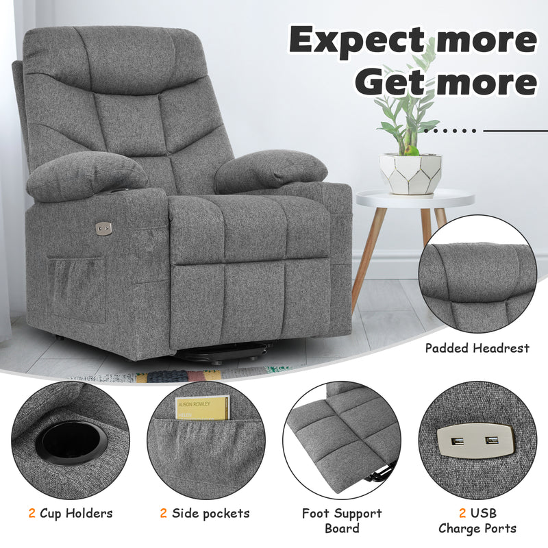 Advwin Massage Chair Electric Recliner Chairs Grey
