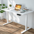 Advwin-Electric-Standing-Desk-Sit-Stand-Up-Riser-Height-Adjustable Motorised-Computer-Desk-White-Table-Top-120cm-White-Frame-160202200