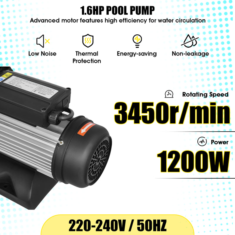 Advwin Electric Swimming Pool Pump 1200W 1.6HP Self Priming